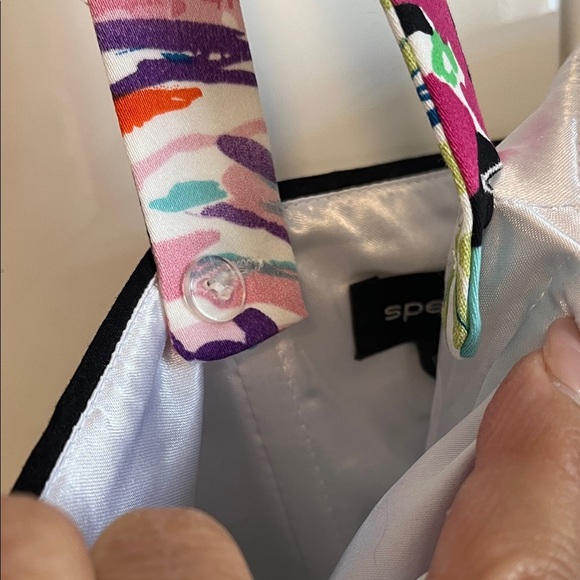 NWOT Spense Cotton Floral Strappy Midi Dress pockets Multicolor, Size 10 - Picture 4 of 10